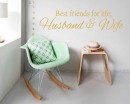 Best friends for life Decal sticker wall art Husband and Wife love marriage bedroom love infinity priceless home decor 